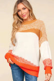Haptics Color Block Long Sleeve Sweater - Trendsi - Flyclothing LLC