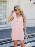Scoop Neck Sleeveless Mini Tank Dress - Trendsi - Flyclothing LLC
