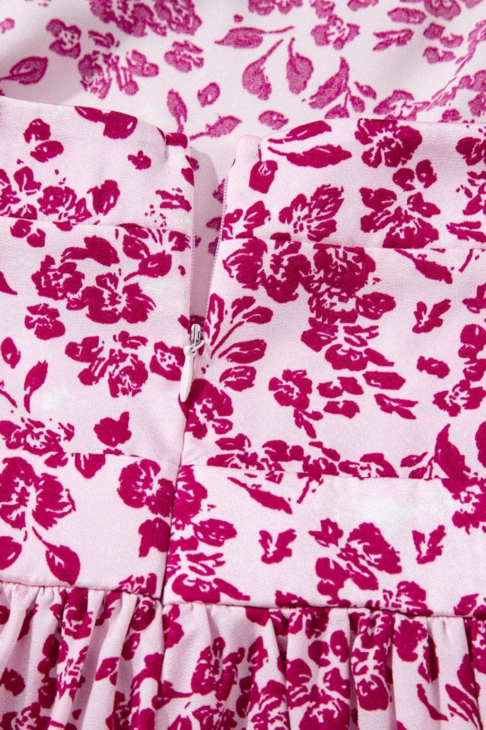 Floral Cutout Back Square Neck Maxi Dress - Trendsi - Flyclothing LLC