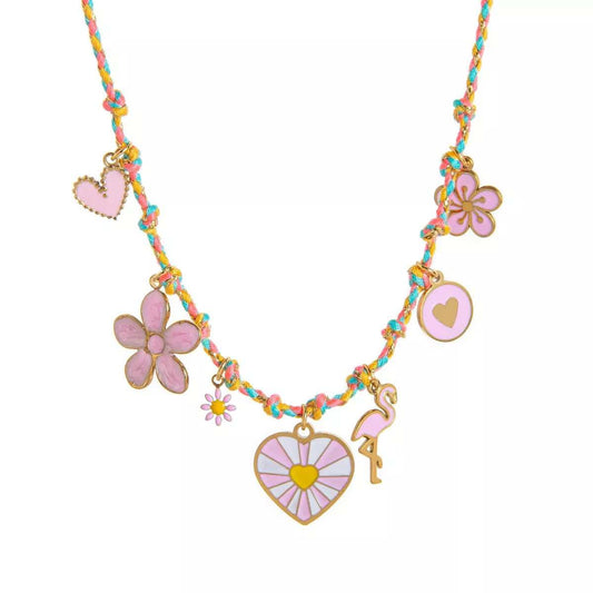 18K Gold-Plated Stainless Steel Charm Necklace - Trendsi - Flyclothing LLC