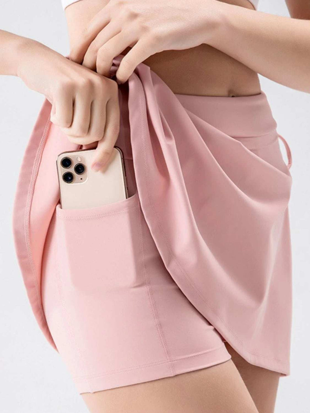 High Waist Active Skort with Pockets - Trendsi - Flyclothing LLC