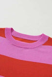 Color Block Round Neck Half Sleeve Top - Trendsi - Flyclothing LLC