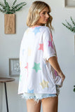 HOPELY Full Size Multi Colored Star Print T-Shirt - Trendsi - Flyclothing LLC