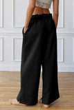 Drawstring Wide Leg Active Pants - Trendsi - Flyclothing LLC