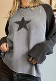 Star Round Neck Raglan Sleeve Top - Trendsi - Flyclothing LLC