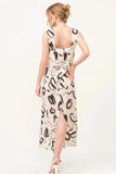 And The Why Square Neck Abstract Printed Maxi Dress - Trendsi - Flyclothing LLC