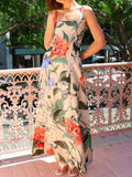 Printed Square Neck Maxi Dress - Trendsi - Flyclothing LLC