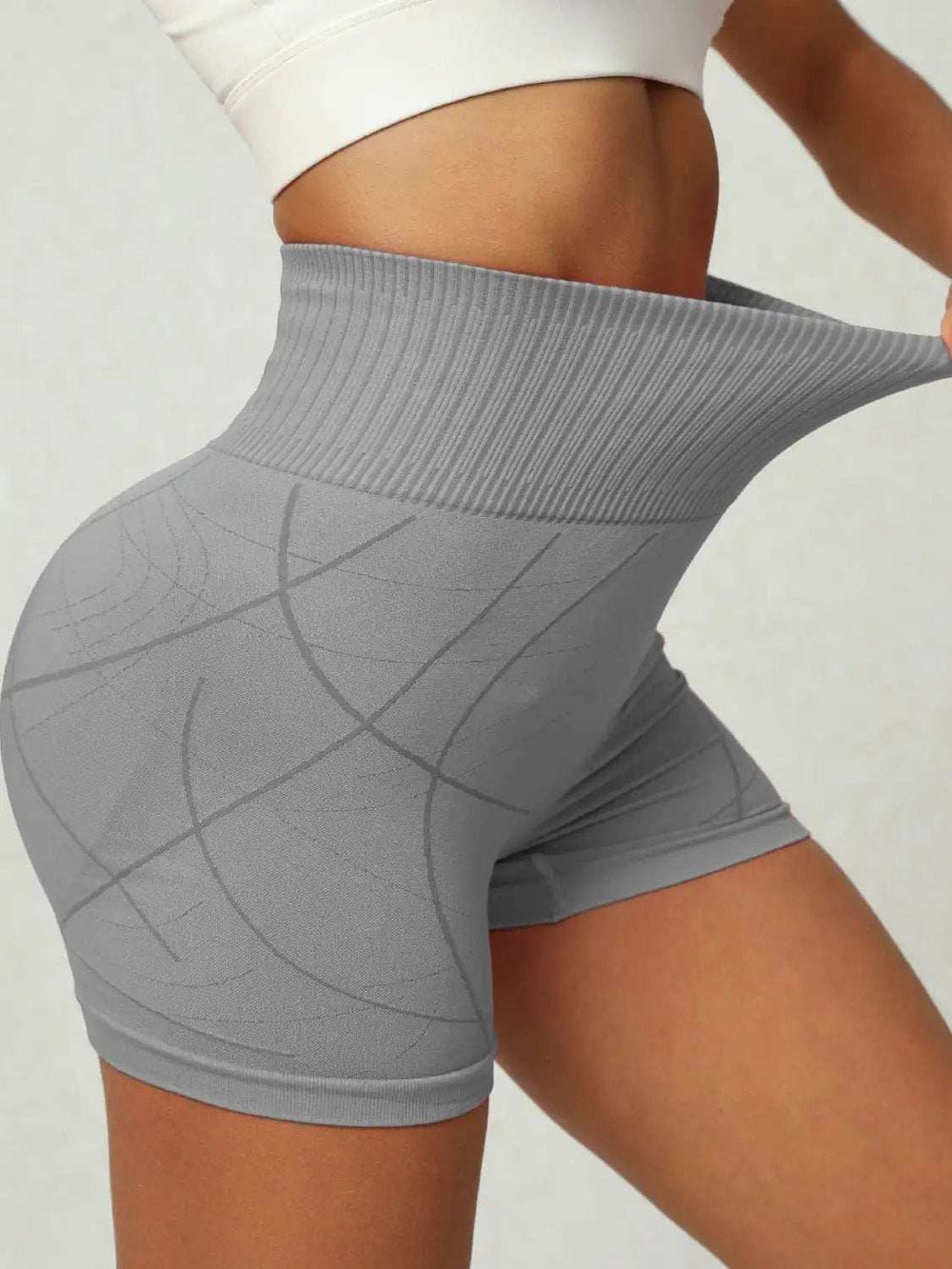 High Waist Active Shorts - Trendsi - Flyclothing LLC