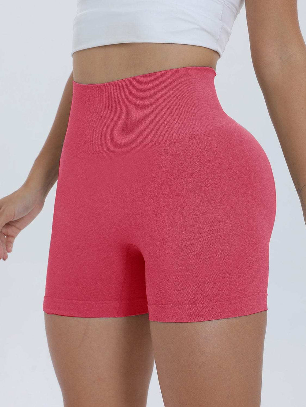 High Waist Active Shorts - Trendsi - Flyclothing LLC