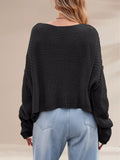 Textured Knit Round Neck Sweater - Trendsi - Flyclothing LLC