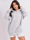 Dropped Shoulder Long Sleeve Hoodie - Trendsi - Flyclothing LLC