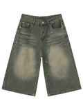 Men's Washed Denim Shorts with Pockets - Trendsi - Flyclothing LLC