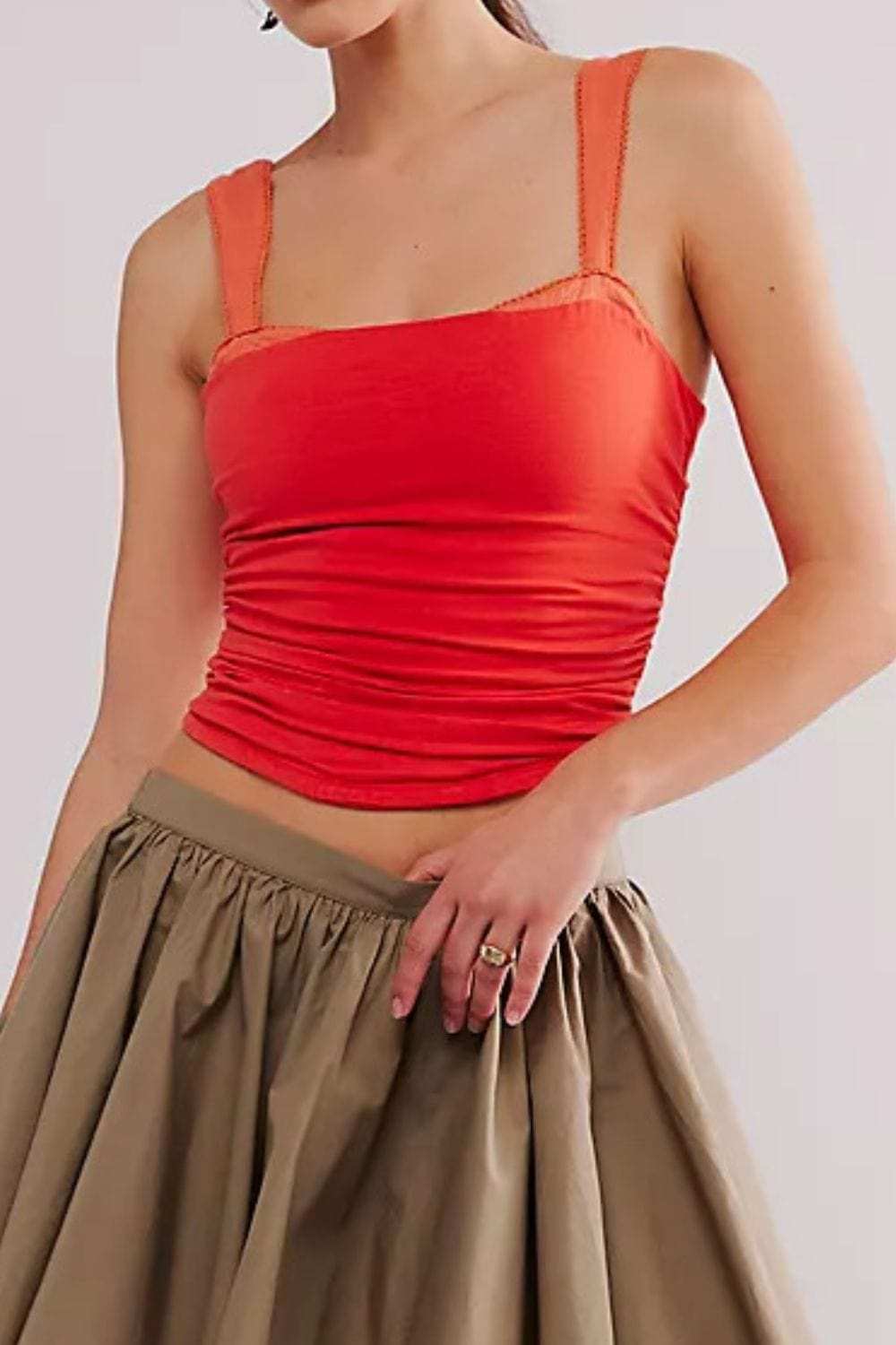 Square Neck Wide Strap Cami - Trendsi - Flyclothing LLC