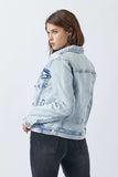 RISEN Button Up Washed Denim Jacket - Trendsi - Flyclothing LLC