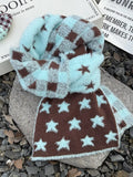 Star Plaid Plush Scarf - Trendsi - Flyclothing LLC