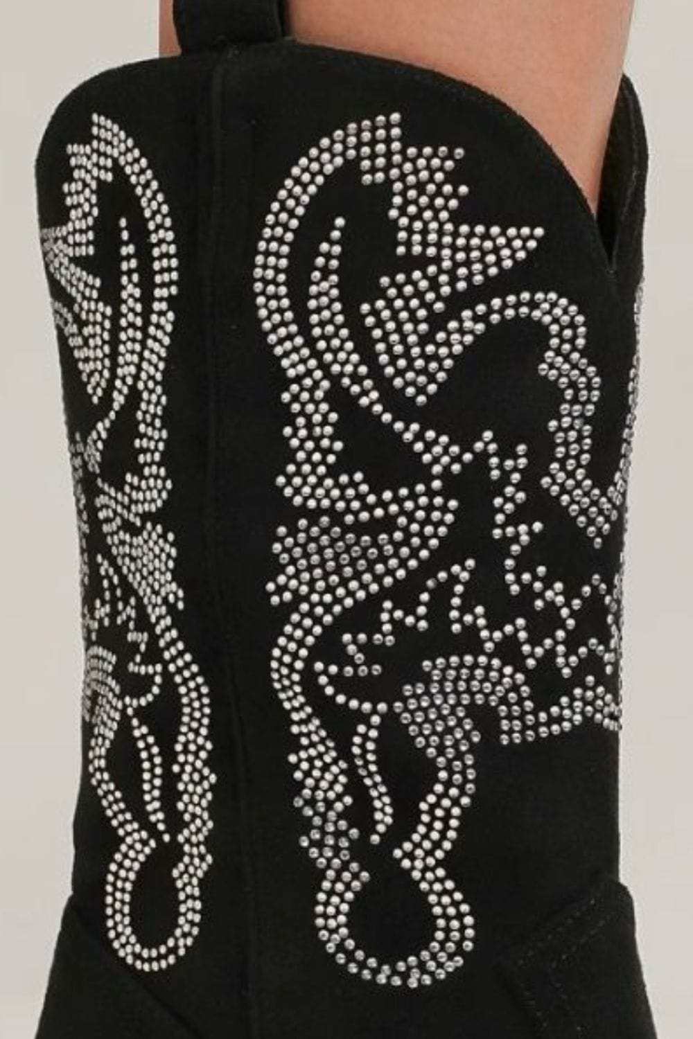 Beast Fashion Rhinestone Detail Point Toe Boots - Trendsi - Flyclothing LLC