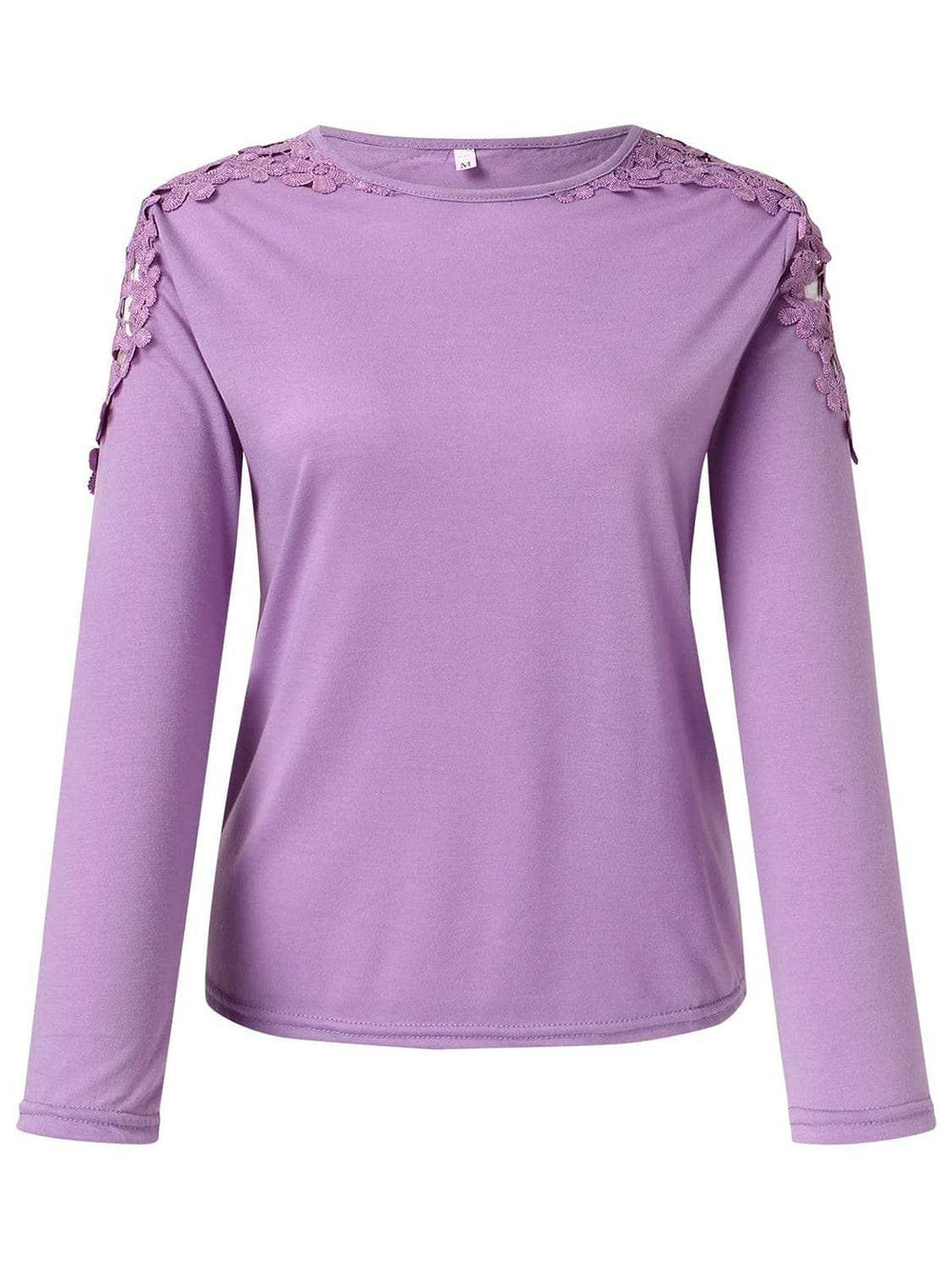 Full Size Cutout Round Neck Long Sleeve T-Shirt - Trendsi - Flyclothing LLC