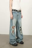 Men's Raw Hem Distressed Jeans - Trendsi - Flyclothing LLC