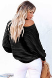 Round Neck Long Sleeve Knit Top - Trendsi - Flyclothing LLC