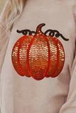 Sequin Pumpkin Round Neck Long Sleeve Sweatshirt - Trendsi - Flyclothing LLC