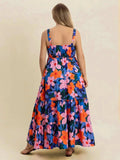Plus Size Printed Square Neck Cami Dress - Trendsi - Flyclothing LLC