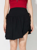 Side Tie Asymmetric Hem Mini Skirt - Trendsi - Flyclothing LLC