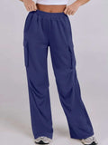 Elastic Waist Wide Leg Pants with Pockets - Trendsi - Flyclothing LLC