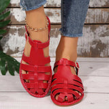 Round Toe Flats Sandals - Trendsi - Flyclothing LLC