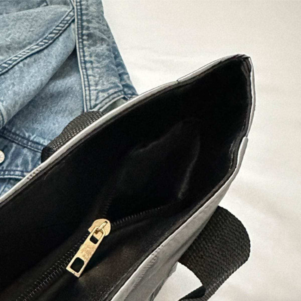 Polyester Tote Bag with Zipper - Trendsi - Flyclothing LLC