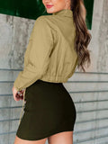Button Up Long Sleeve Jacket - Trendsi - Flyclothing LLC