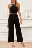Crisscross Cutout Sleeveless Wide Leg Jumpsuit - Trendsi - Flyclothing LLC