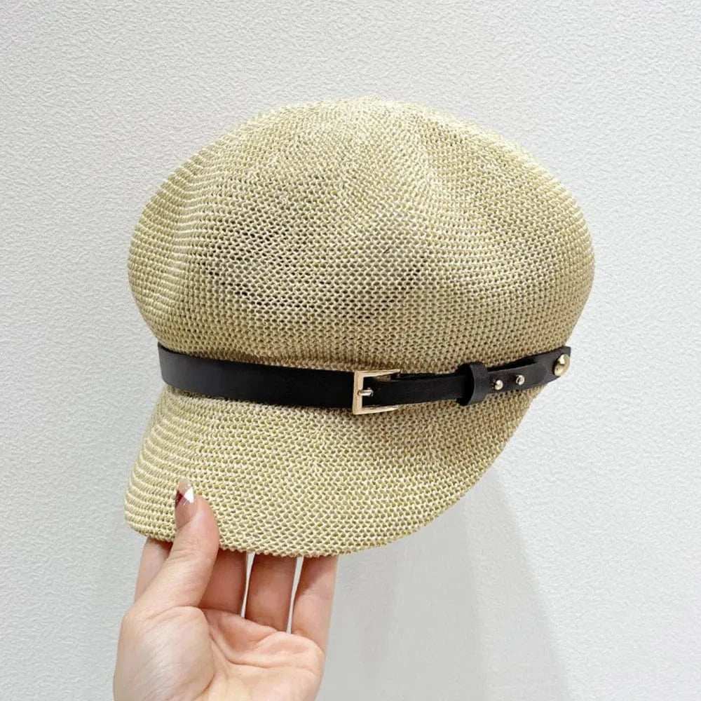 Straw Woven Buckle Hat - Trendsi - Flyclothing LLC