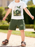 Children's Graphic T-Shirt & Shorts Set - Trendsi - Flyclothing LLC
