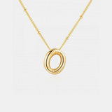 Gold-Plated Letter Pendant Necklace - Trendsi - Flyclothing LLC