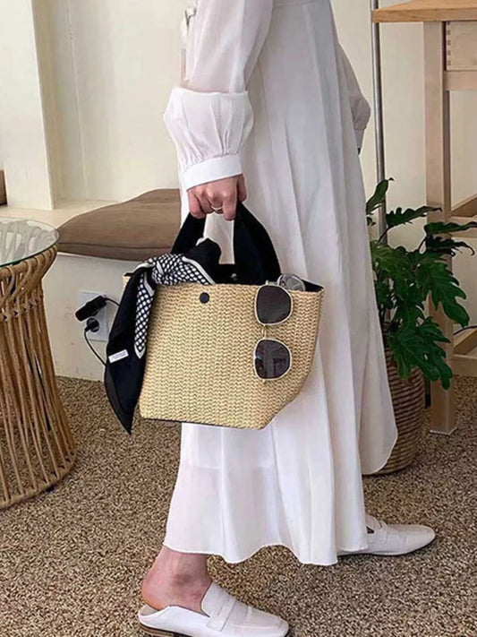 Woven Straw Tote Bag - Trendsi - Flyclothing LLC