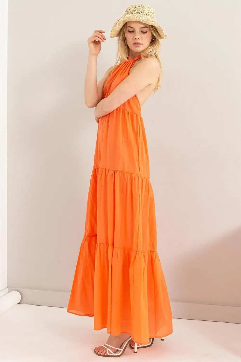 HYFVE Halter Neck Cover Up Maxi Dress - Trendsi - Flyclothing LLC