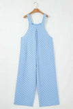Checkered Pocketed Wide Leg Overalls - Trendsi - Flyclothing LLC