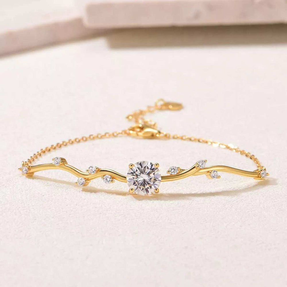 2 Carat Moissanite 925 Sterling Silver Bracelet - Trendsi - Flyclothing LLC