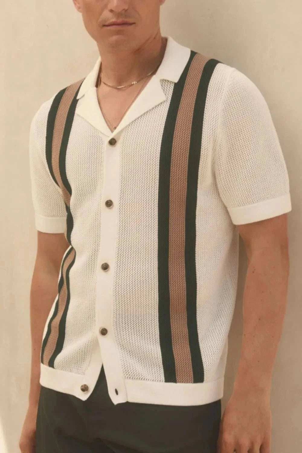 Men's Plus Size Button Down Short Sleeve Shirt - Trendsi - Flyclothing LLC