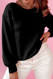 Bow Round Neck Long Sleeve Sweatshirt - Trendsi - Flyclothing LLC