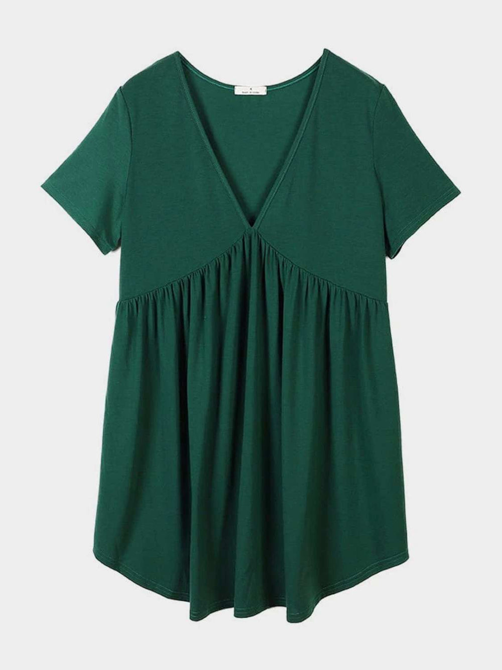 V-Neck Short Sleeve Lounge Dress - Trendsi - Flyclothing LLC