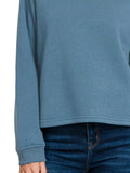 Zenana Fleece Raglan Round-Neck Sweatshirt - Trendsi - Flyclothing LLC