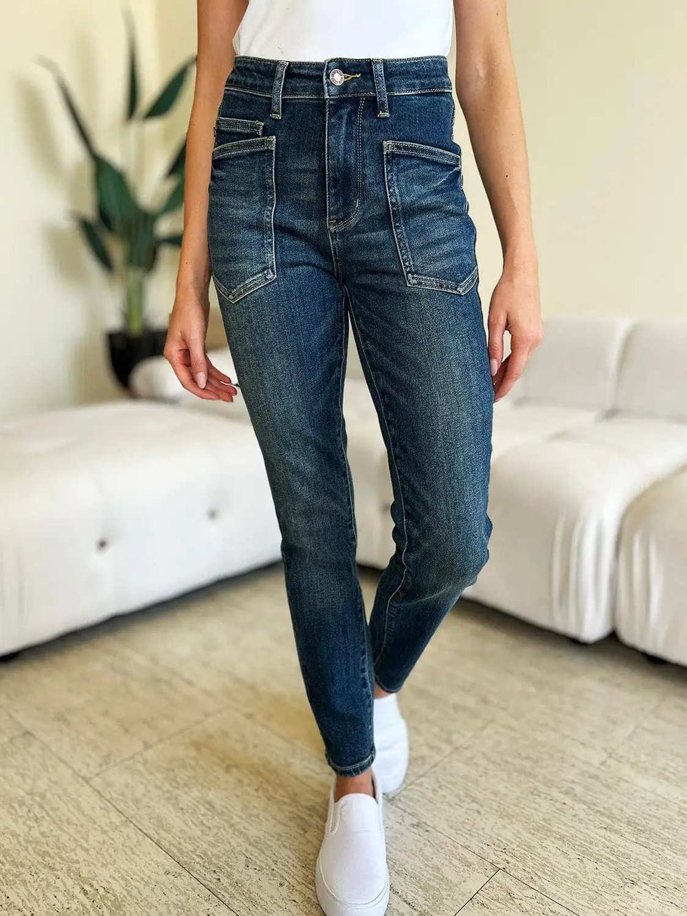 Judy Blue Full Size High Waist Skinny Jeans - Trendsi - Flyclothing LLC