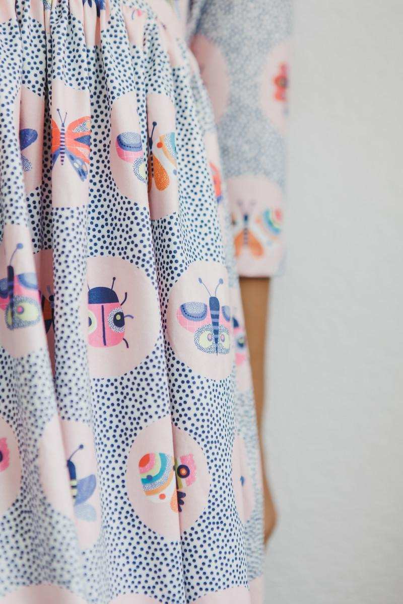 Butterfly Effect 3/4 Sleeve Pocket Twirl Dress - Mila & Rose ® - Flyclothing LLC