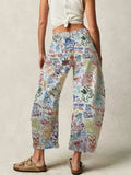 Printed Wide Leg Jeans - Trendsi - Flyclothing LLC
