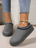 Round Toe Platform Slippers - Trendsi - Flyclothing LLC
