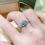 1 Carat Moissanite 925 Sterling Silver Ring - Trendsi - Flyclothing LLC