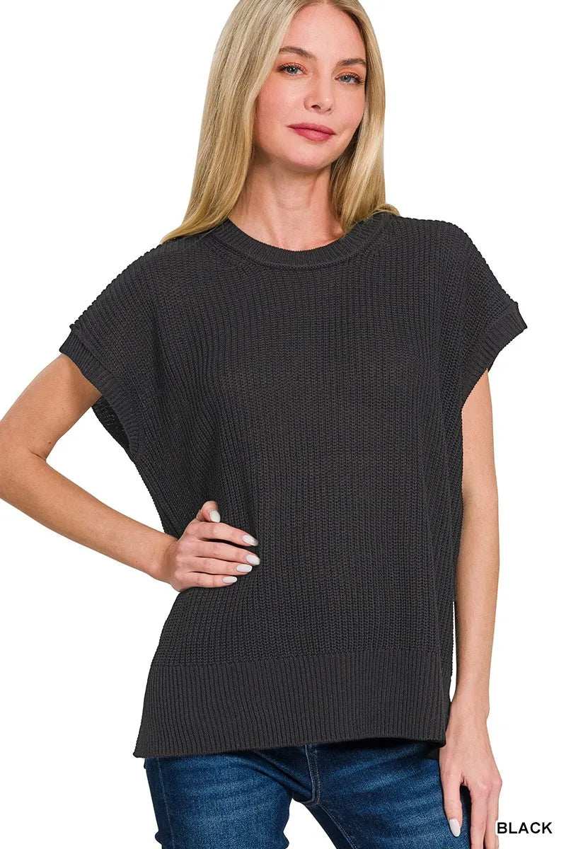 Zenana Oversized Crew Neck Sweater - Trendsi - Flyclothing LLC