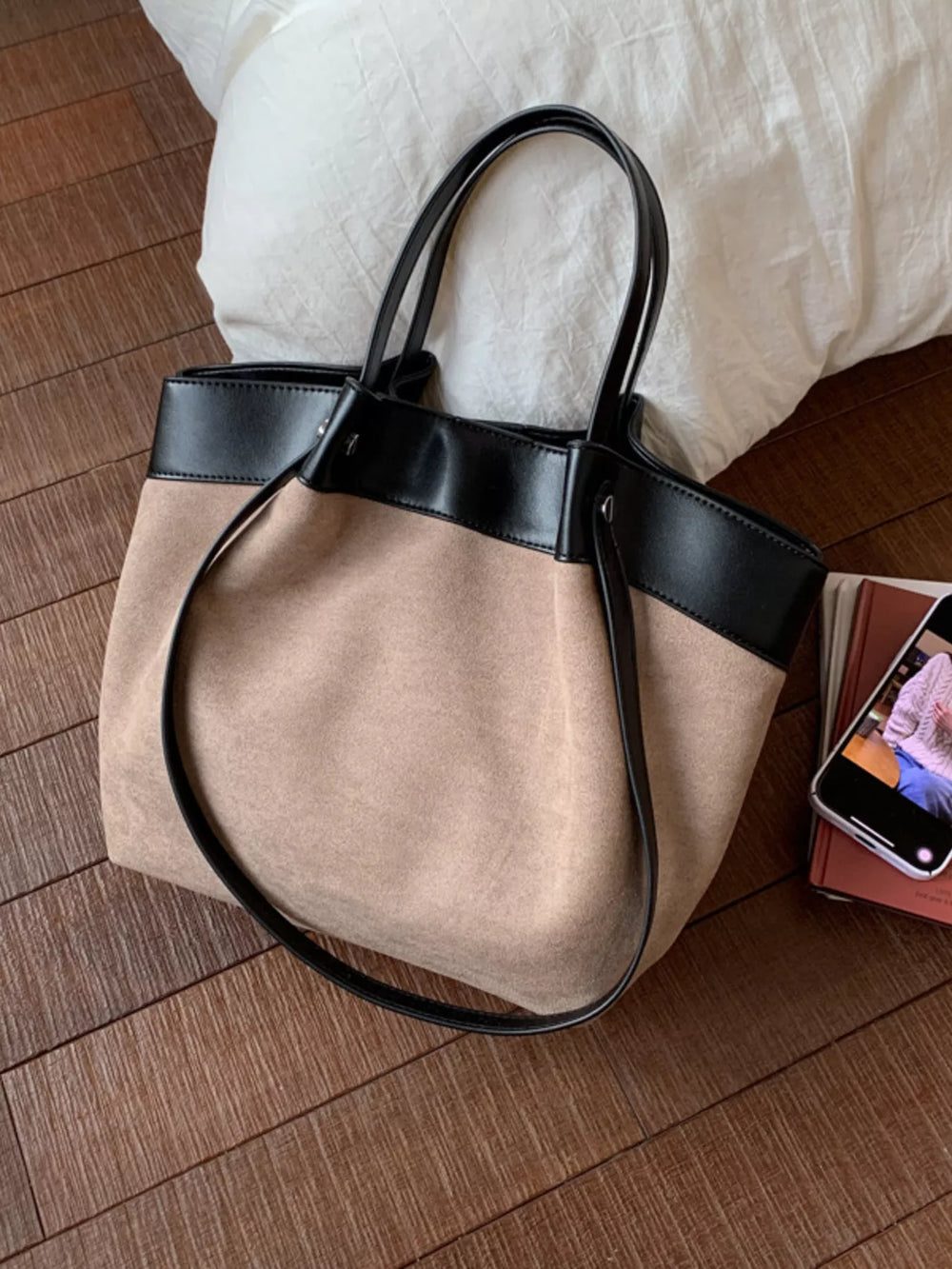 Lightweight Classic Color Tote Bag - Trendsi - Flyclothing LLC