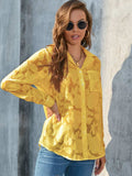 Full Size Collared Neck Long Sleeve Shirt Plus Size - Trendsi - Flyclothing LLC